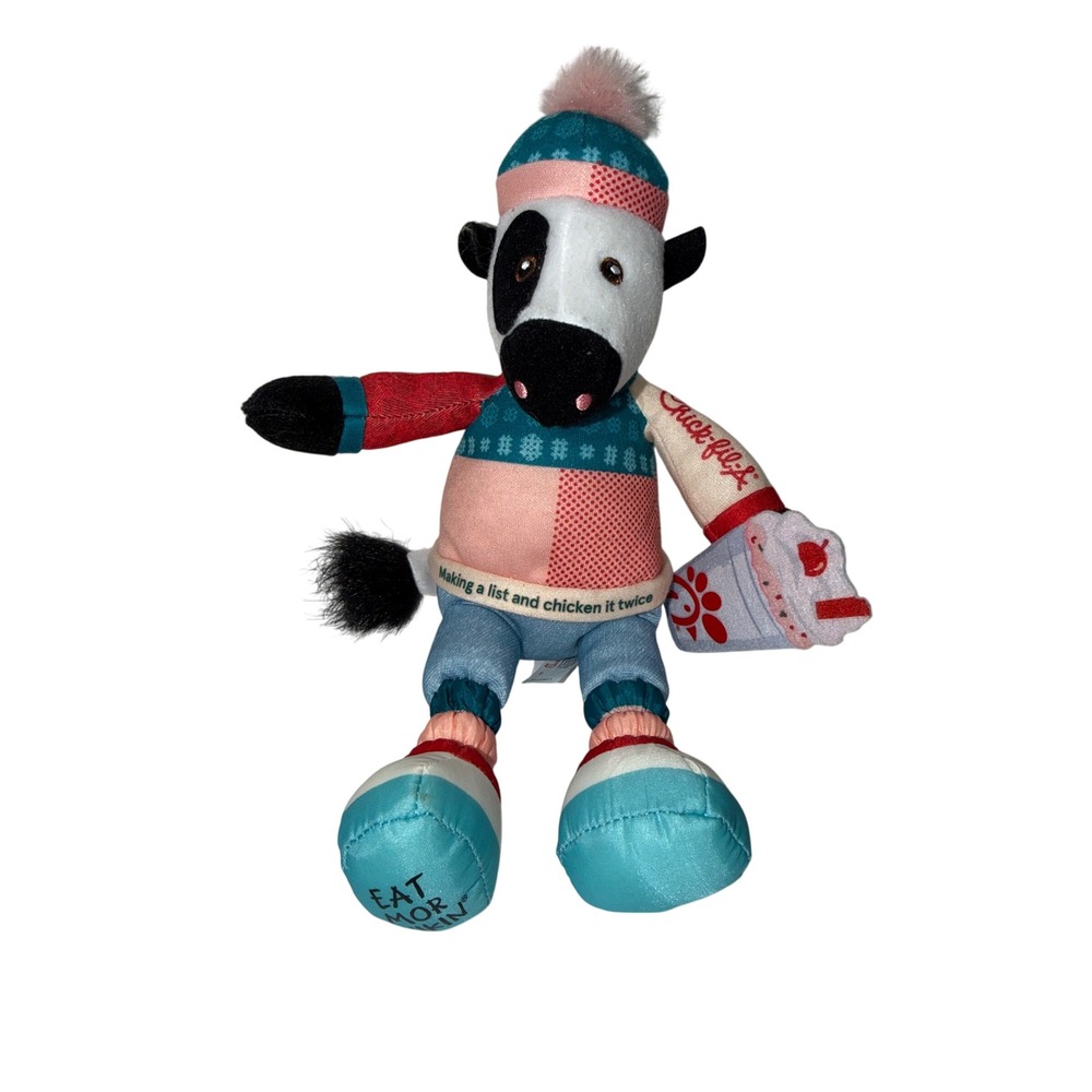 Chick-fil-A Holiday Cow Plush Making a List and Chicken it Twice 11 Inch Toy
